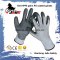 Safety Glove, 13G Hppe Safety Cut Resistant Glove Level Grade 3 and 5